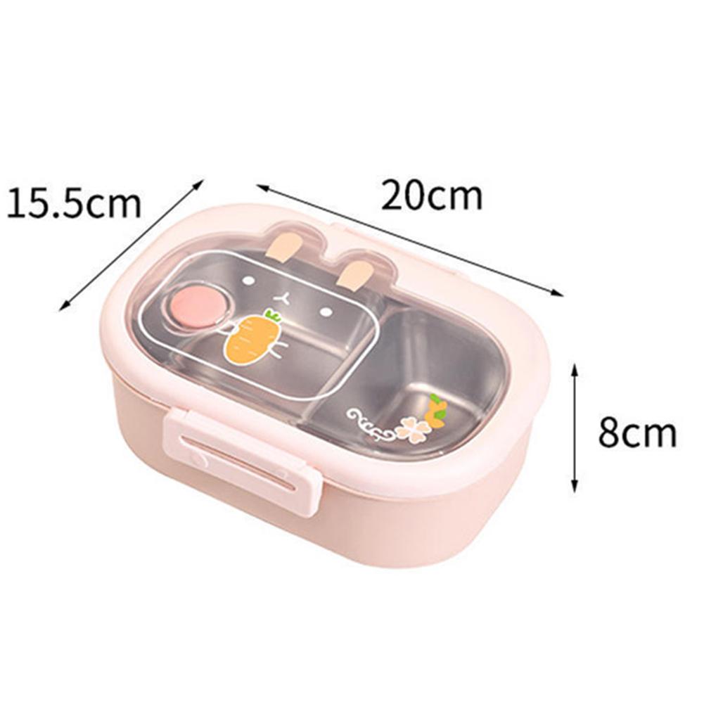 2 Grid Sealing Bento Lunch Box For Children Multipurpose Leakproof Food Container Anti-Leak Compartment Packing Box For School