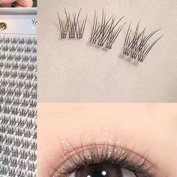 

Книга ресниц «Ленивый рыбий хвост» большой вместимости - Натуральные 3-шаговые накладные ресницы для начинающих 3 rows, 36 clusters transparent fishtail, 10-12mm