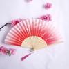 Vintage Bamboo Silk Women's Folding Fan - Portable Dance Gift