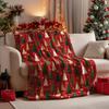 Christmas Flannel Blanket Throw Christmas Red Tree Plush Cozy Fleece Blankets for Couch Sofa Bed Ideal Gifts for Kids Adults