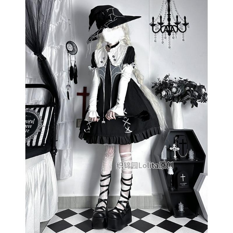 Spider Witch Lolita Original Daily Witch Short-sleeve Dress OP Dress