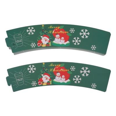 50PCS Coffee Cup Sleeves Disposable Paper Cup Sleeves Hot Drink Holder for Halloween Christmas