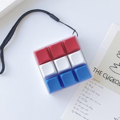 New DIY Keyboard Fidget Keychain Keys Button Relief Stress Finger Keyboard Caps Keycap Pass The Time Pinch Toy Adult