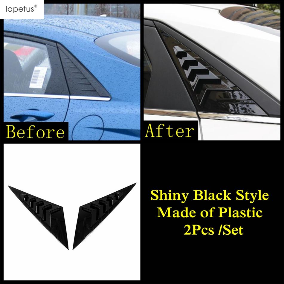 Side Window Shutter Louver Shade Blinds Air Vent Panel Cover Trim Black Accessoriors For Hyundai Elantra Avante CN7 -