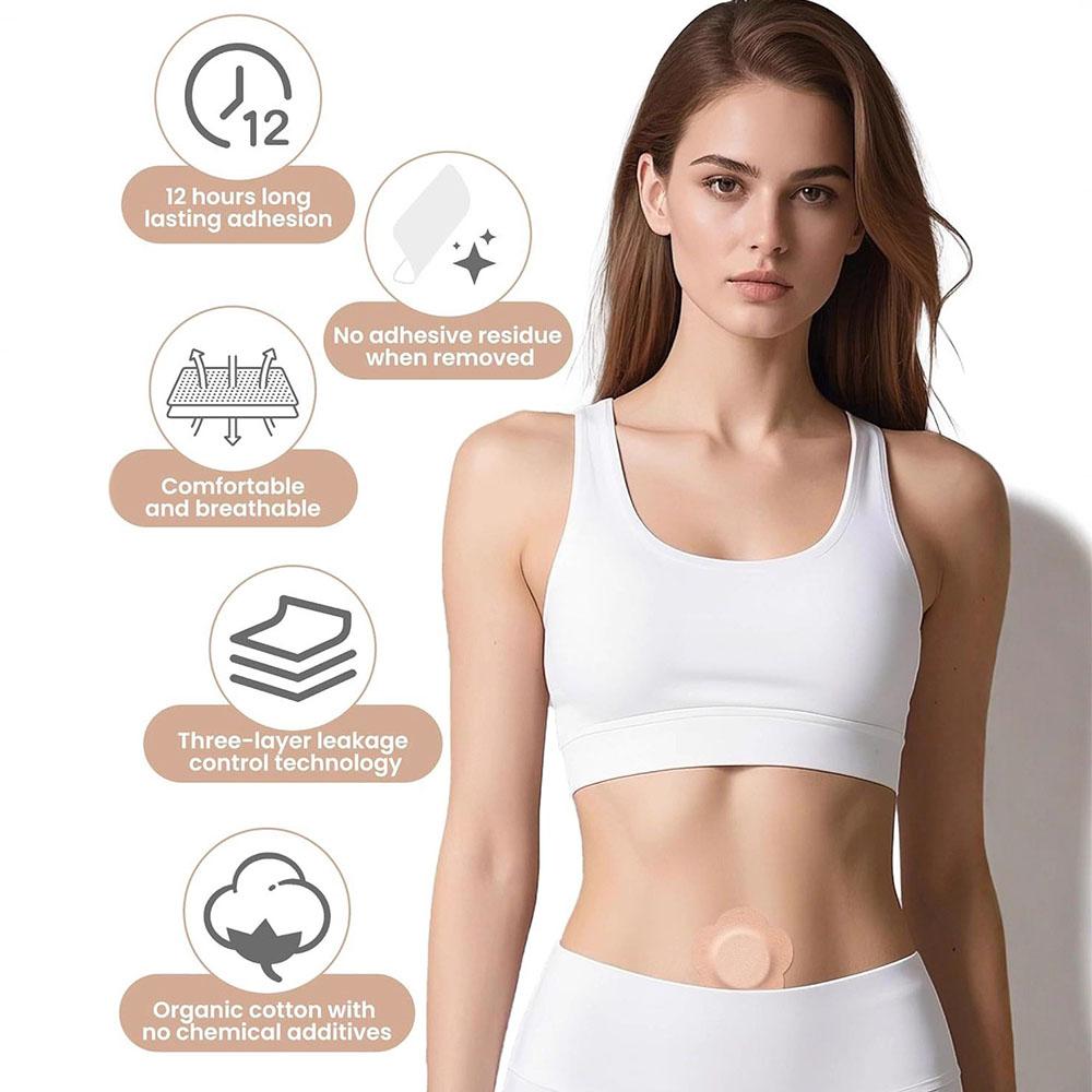 50pcs Disposable Organic Cotton Self-Adhesive Pads