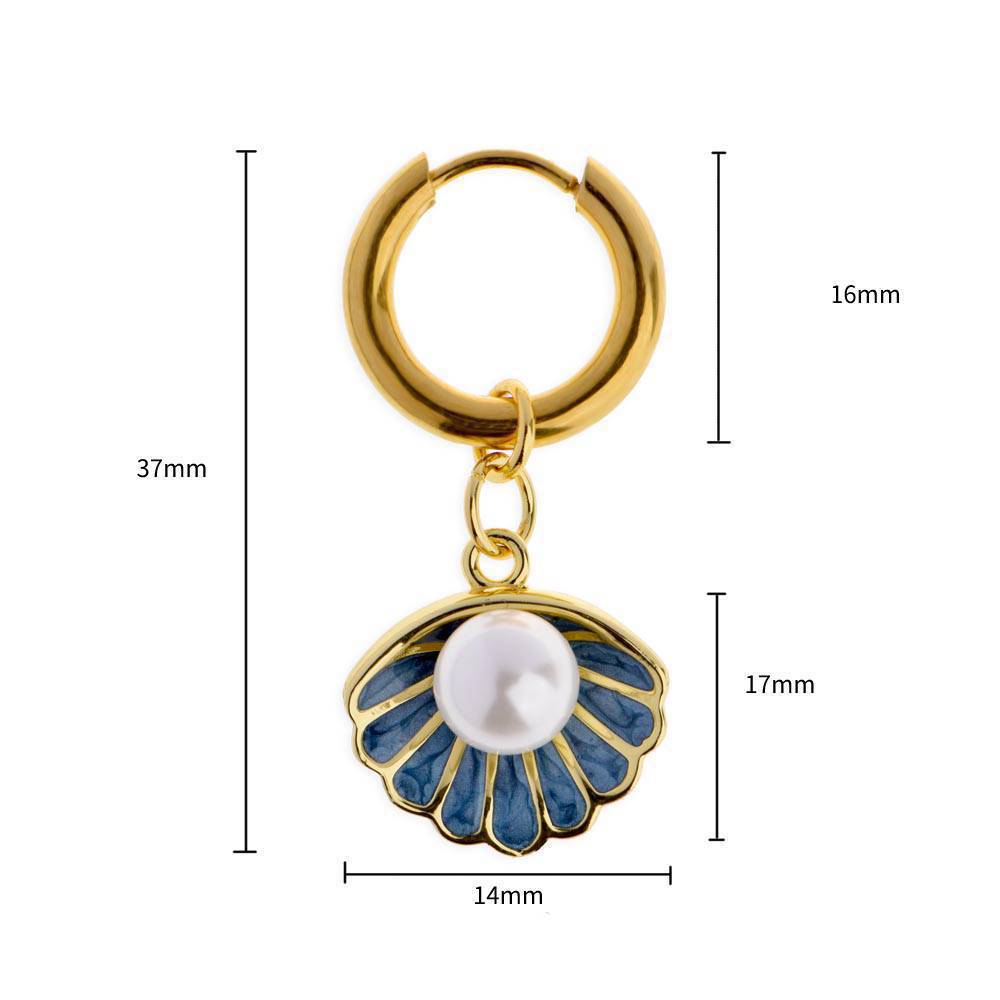 

Ocean Series Shell Turtle Starfish Earrings Stainless Steel Quality Assurance Color
