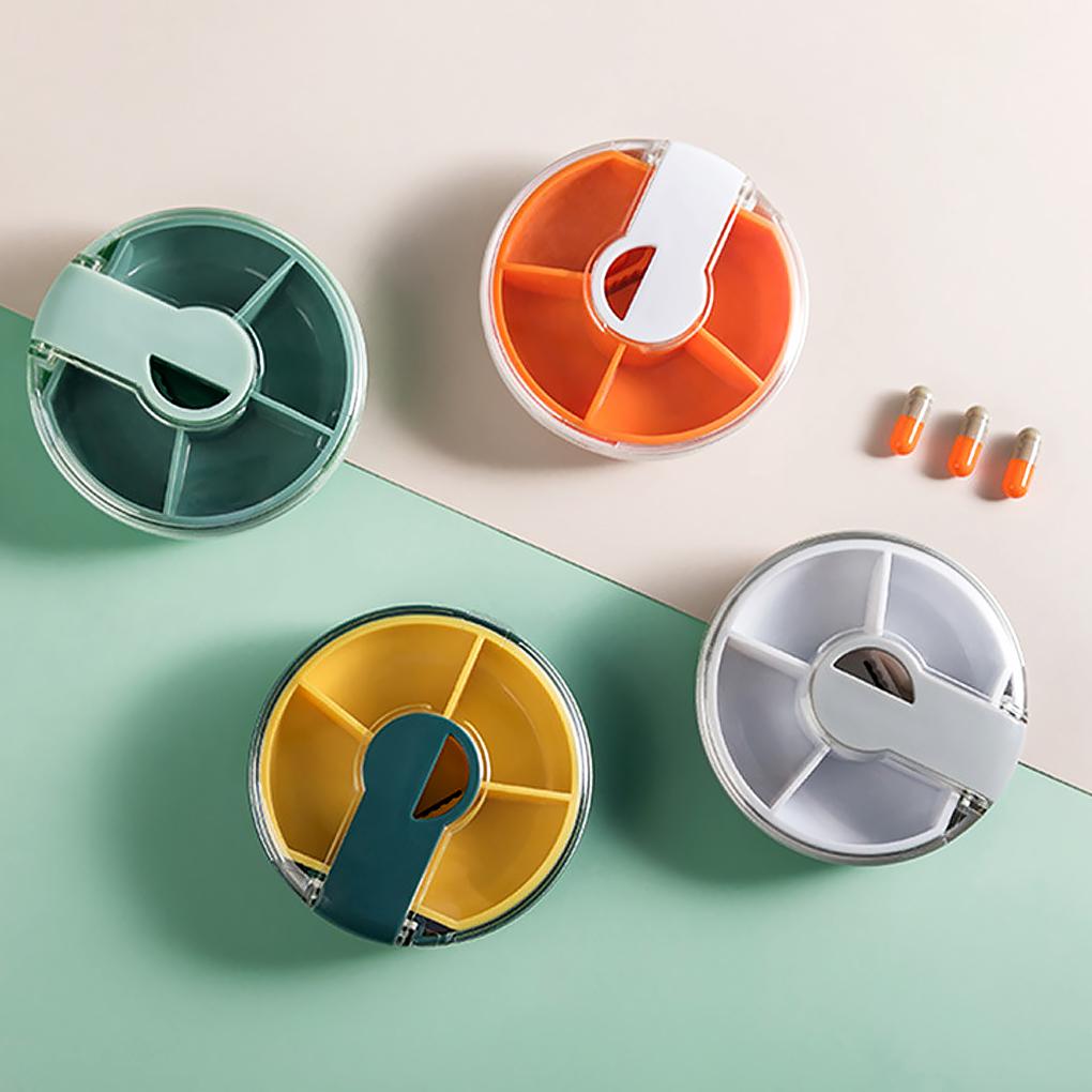 Pill Splitter Box ABS PC Resuable Stainless Steel Slicer Storaging Tablet Divider Office Business Trip Organizer Accessories