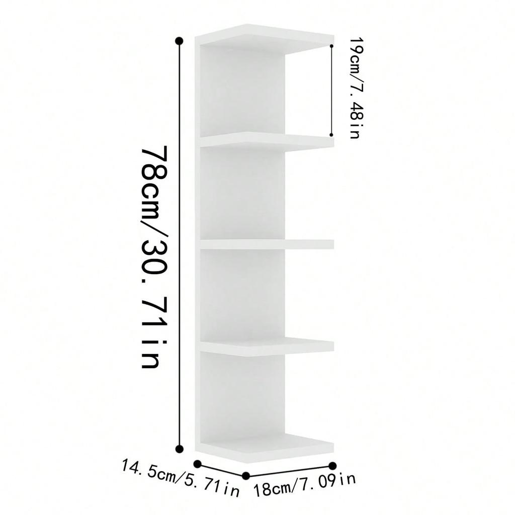 3/5-Tier Floating Wall Shelf Unit For Wall Decor & Makeup Vanity - White Narrow Cute Display Storage Shelf For Small Spaces