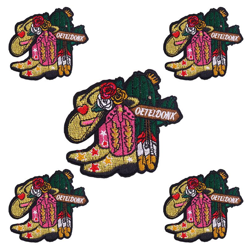 10pcs /Lots Netherland Carnival Patch Netherland Oeteldonk Emblem Full Embroidered Patches Iron On Patches For Clothing Sew Diy 