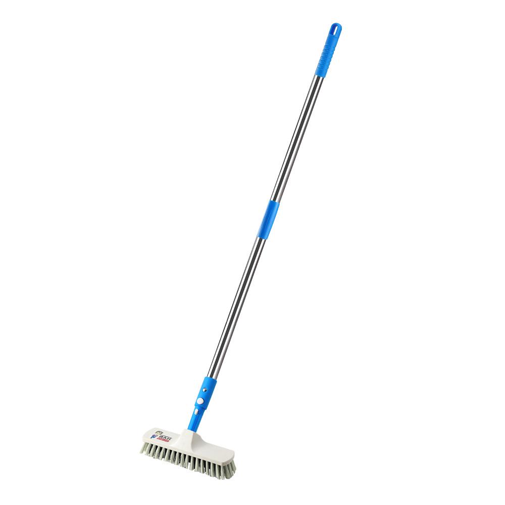 Shida Telescopic Floor Scrub Brush with Stiff Bristles for Bathroom, Toilet, and Outdoor Tiles