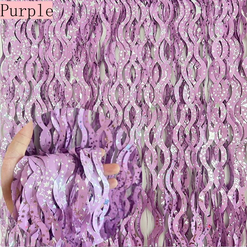 New 4/2/1Pack Birthday Party Decorations Kids Bachelorette Party Backdrop Curtains Tinsel Foil Curtains Wedding Decor Photozone