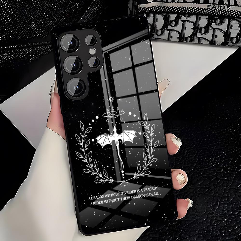 Fourth Wing Dragon Phone Case For Samsung S26 S25 Plus S20 S20 Plus S22 Ultra S23 FE S21 Plus S21 Ultra Glass Cover