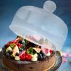 Cake Transparent Glass Stand Round Lid Plate Dessert Presentation Material Suitable for