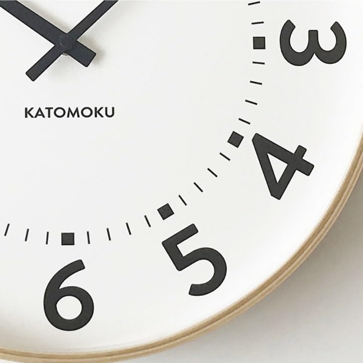 KATOMOKU Plywood Clock 17 Natural Wall Clock Sweep Movement Diameter 36cm km-106NA (Quartz Clock)