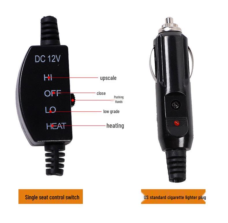 Car Heated Blanket 12V Fashion Plaid, High/Low Settings, Electric Blanket 