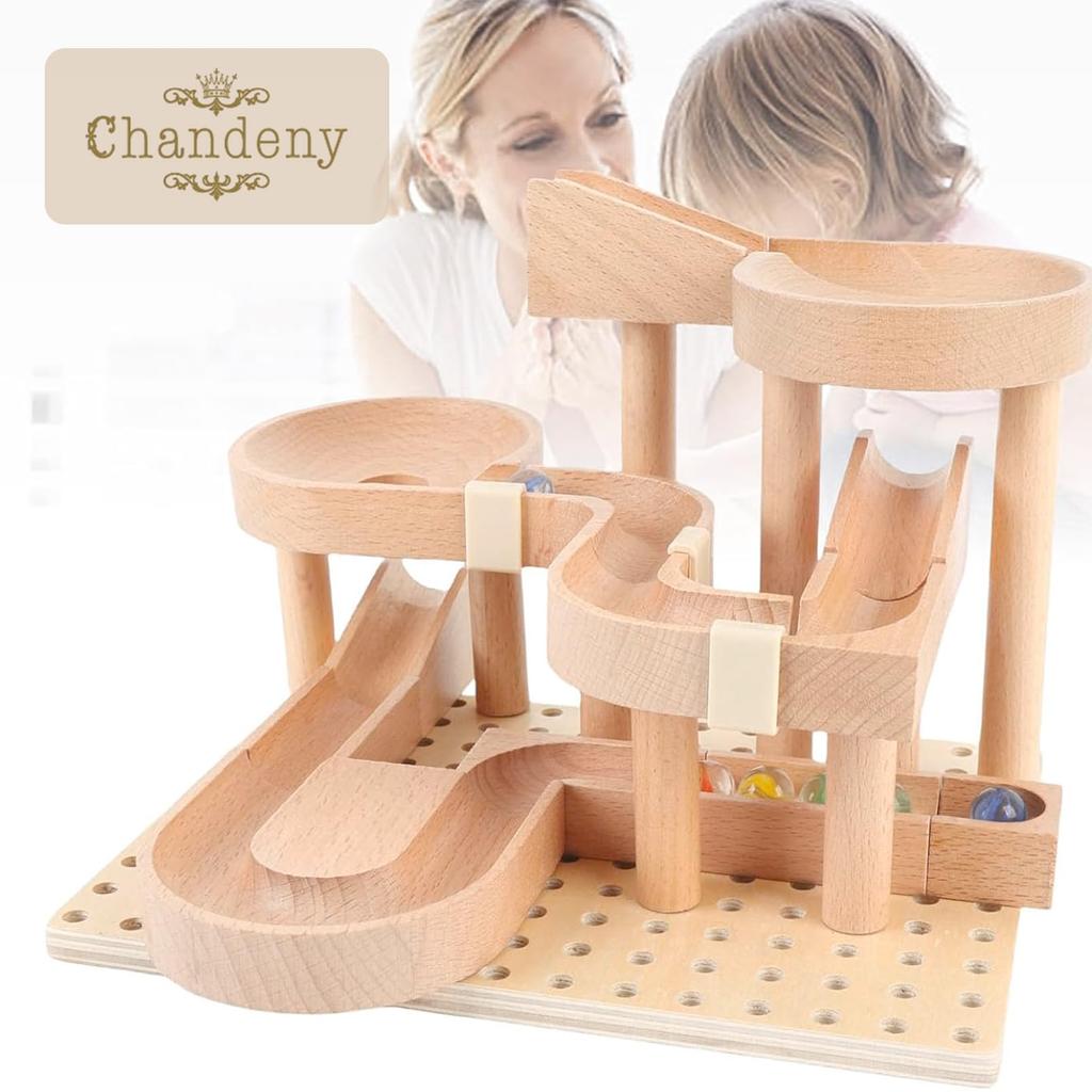 Shandini Marble Run Wooden Blocks Building Toy Puzzle (Ages 6+)