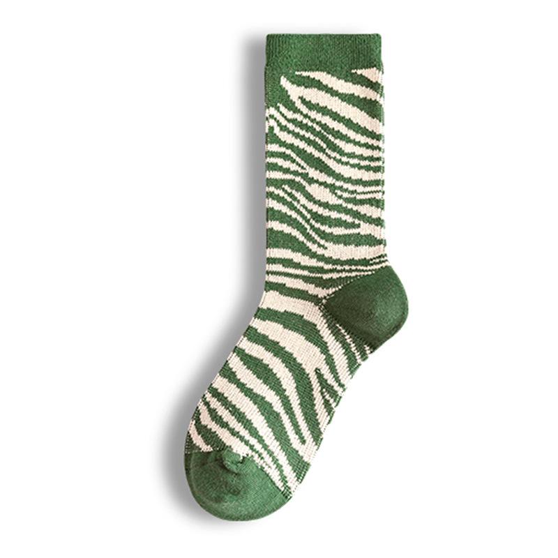 Long Socks Women'S Plaid Medium Tube Cotton Socks High Tube Tide Japanese Retro Stacking Socks Stockings