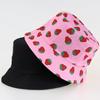 Sided Summer Double Strawberry Printed Fisherman Hat Outdoor Beach Cap Sunshade