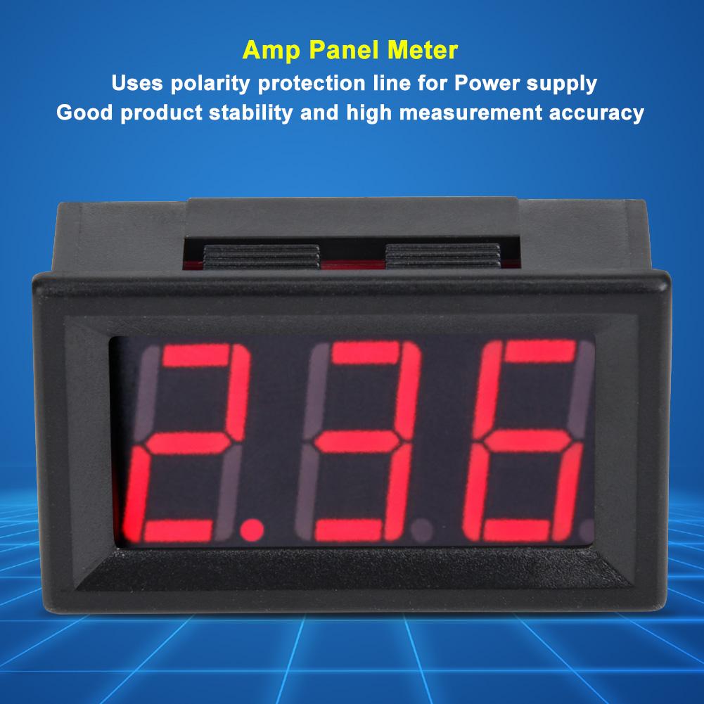 0.56 In Two Cable Digital DC Current Display Panel 010A Ammeter  Red