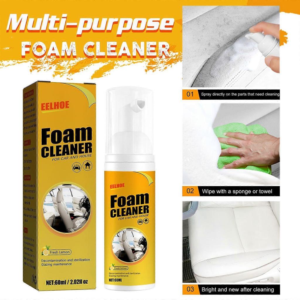 Limited time!!Eelhoe Car Steering Wheel Foam Cleaner Multifunctional Cleaner For Leather Seats And Interior Stains