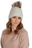 Torino Women' Winter Hat with Pompom, Beige Color