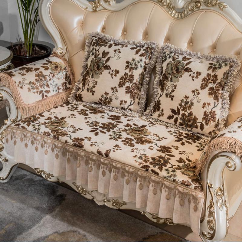 

Чехол для дивана из жаккардовой ткани, европейский роскошный нескользящий диван, подушка для гостиной, чехлы для диванов на 2 и 3 места, чехол для украшения дома 50x60 armrest towel