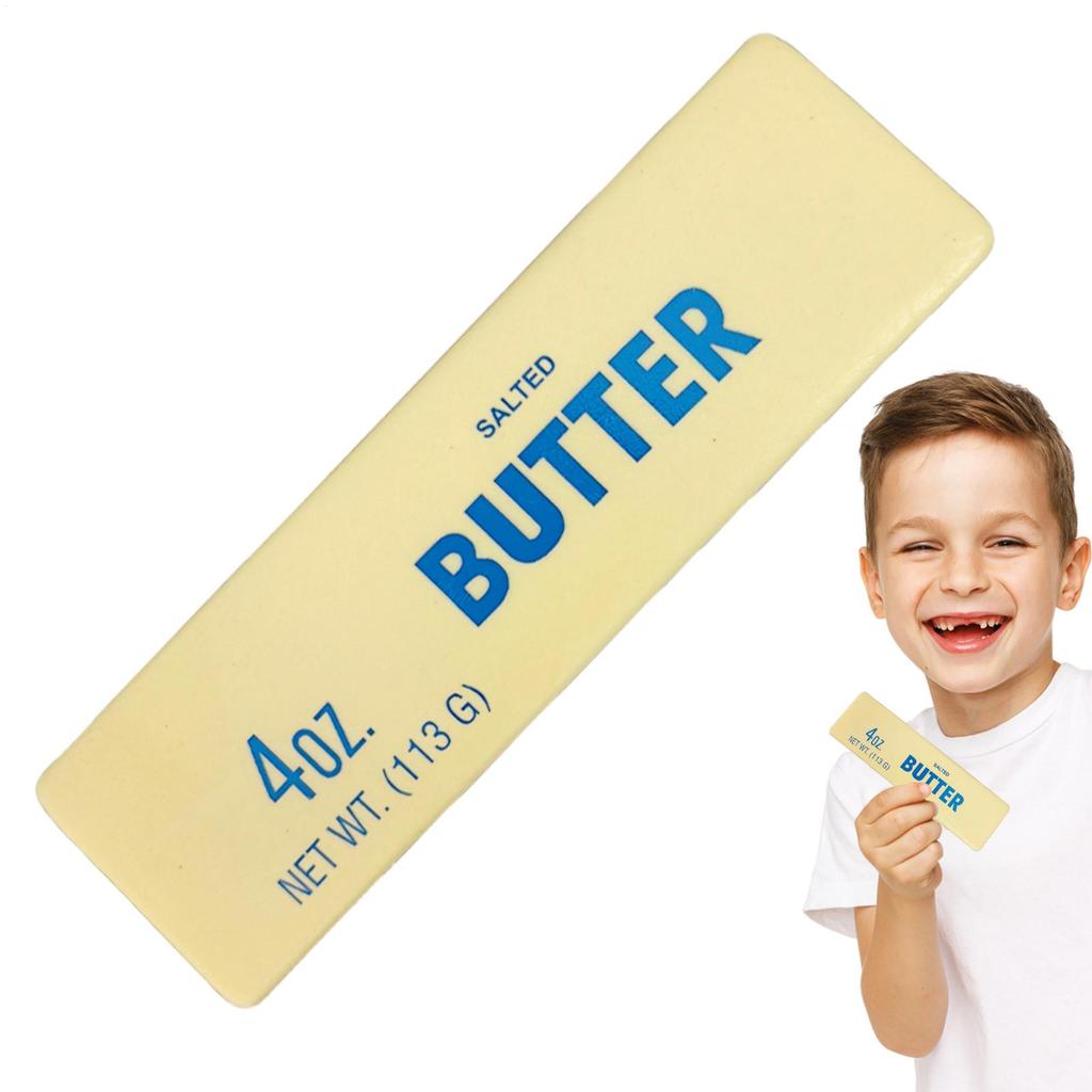 Slow Rising Toy Butter Stick Slow Rise Squeeze Toys Realistic Sticky Butter Soft Fake Food Scented Stress Release Toys for Kids