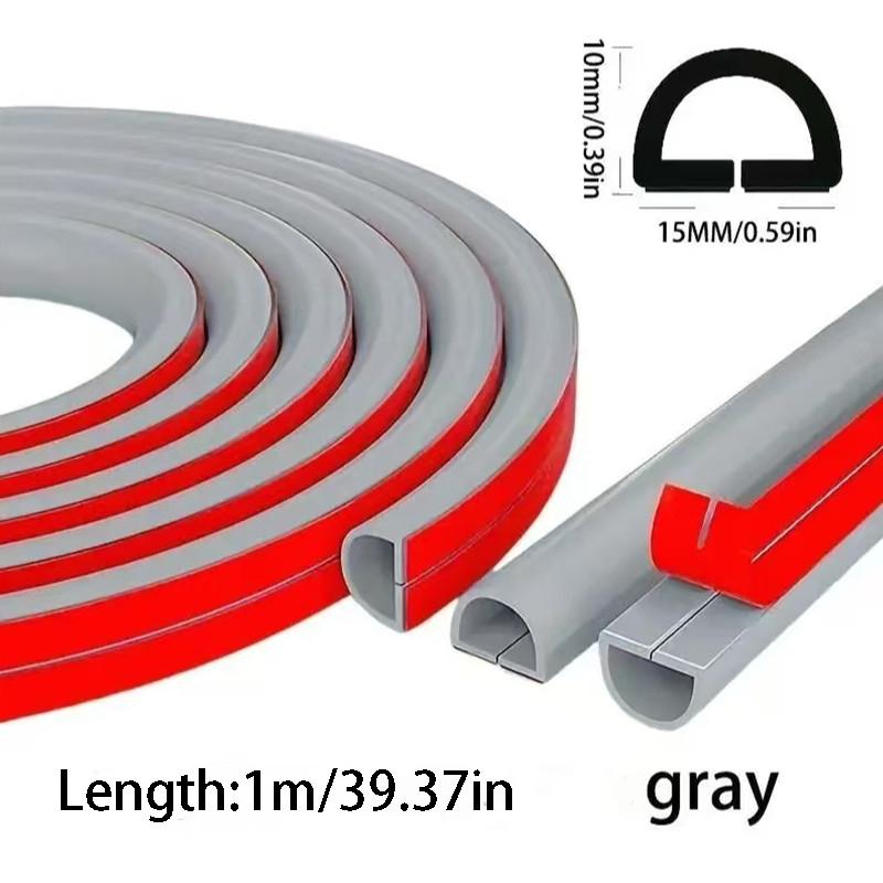 1Roll 118" Cable Management Sleeve - Self-Adhesive PVC Cord Hider for Wall & Floor, Insulated Wire Cover