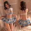 Sexy Lingerie Sexy Suspender Pleated Skirt Suit Schoolgirl JK Uniform