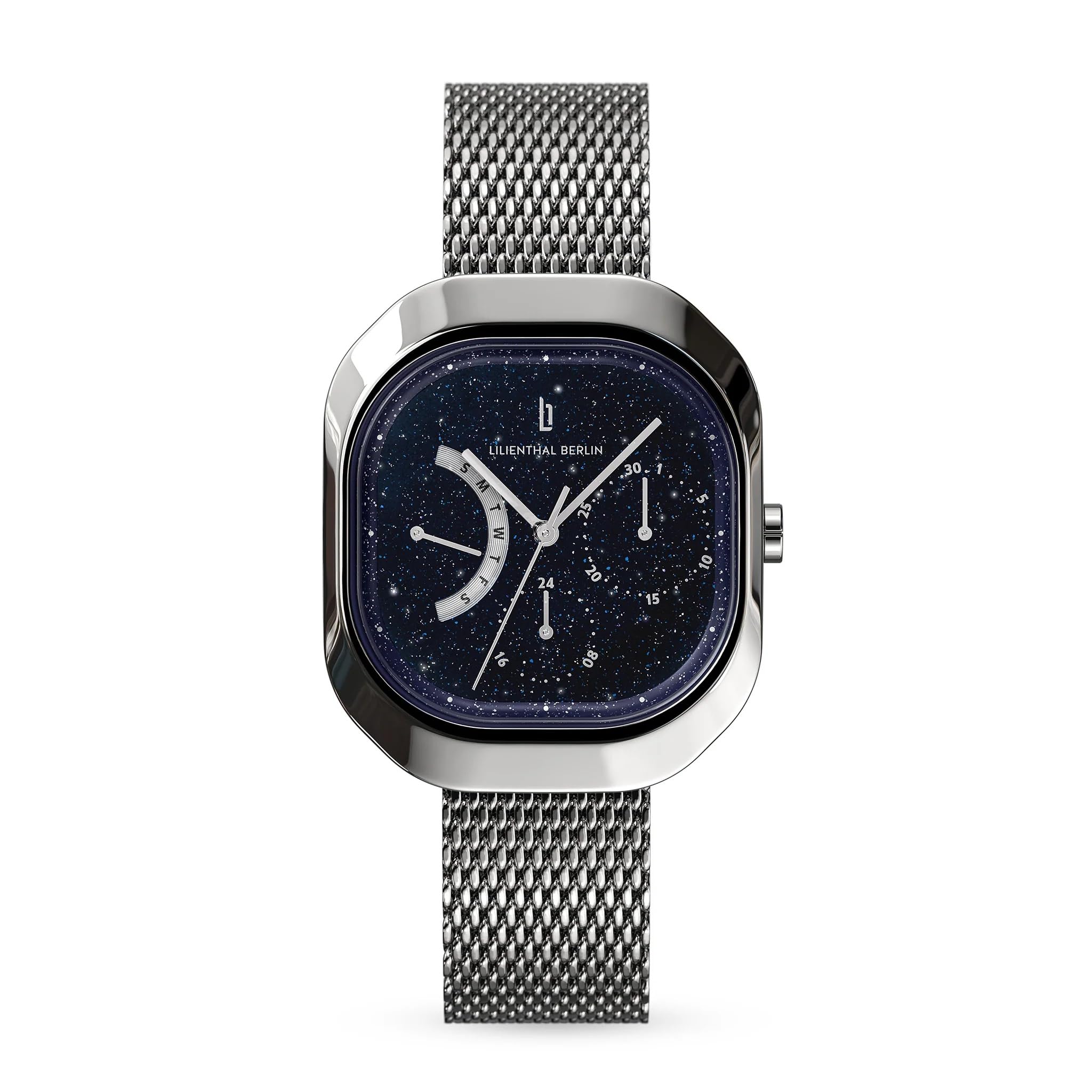 

Lilianthal Berlin Multifunction Made in Silver Watch, Germany, M1-003-SB023ASH, Women s, синій