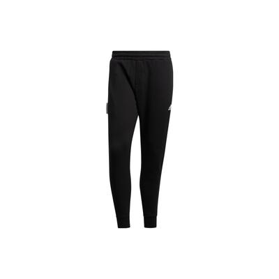 Label Kontrast Logo Print Jogginghose Herren Unterteile Schwarz IB2769