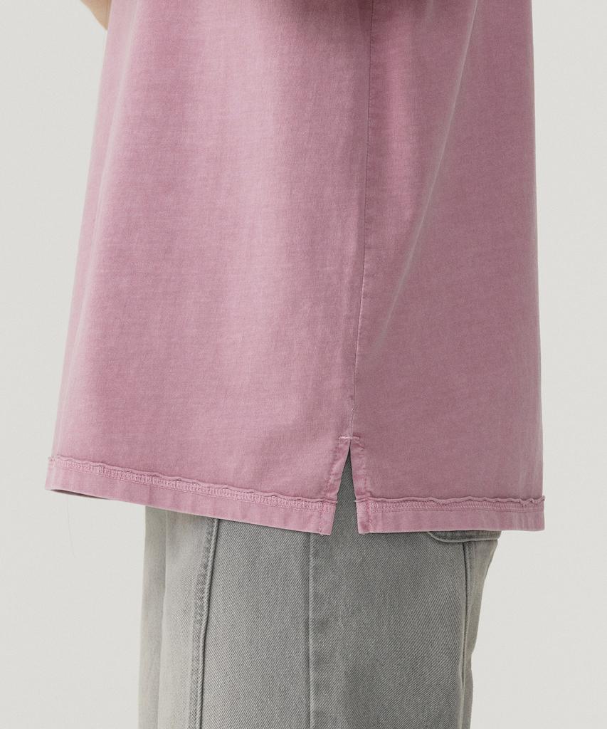 COVERNAT WOMAN Oversized Pigment Copper Logo T-Shirt Magenta