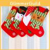 Festive Red And Green Striped Christmas Stockings For Santa Claus Gift Bags And Candy Collection