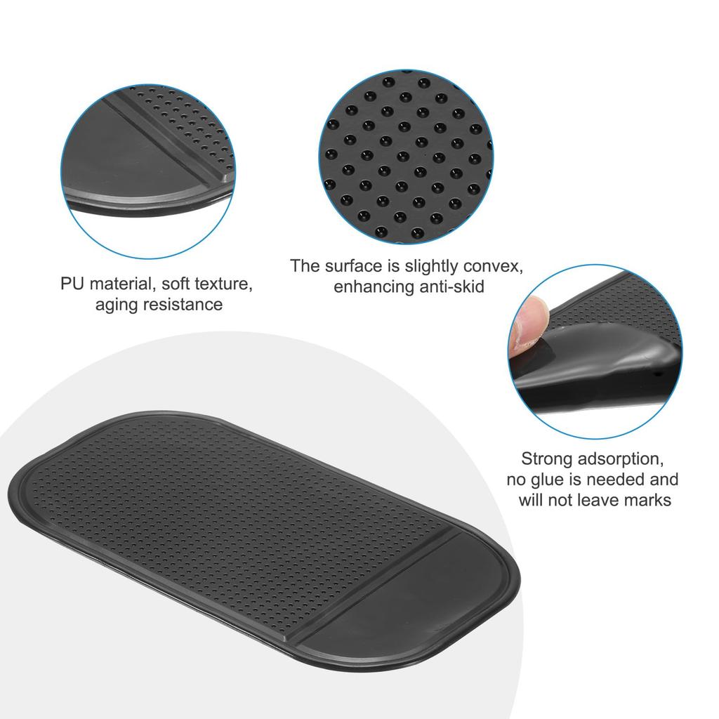 uxcell 7 Pcs Car Dashboard Anti-Slip Cushion 5.5" x 3" Universal Sticky Dash Pad