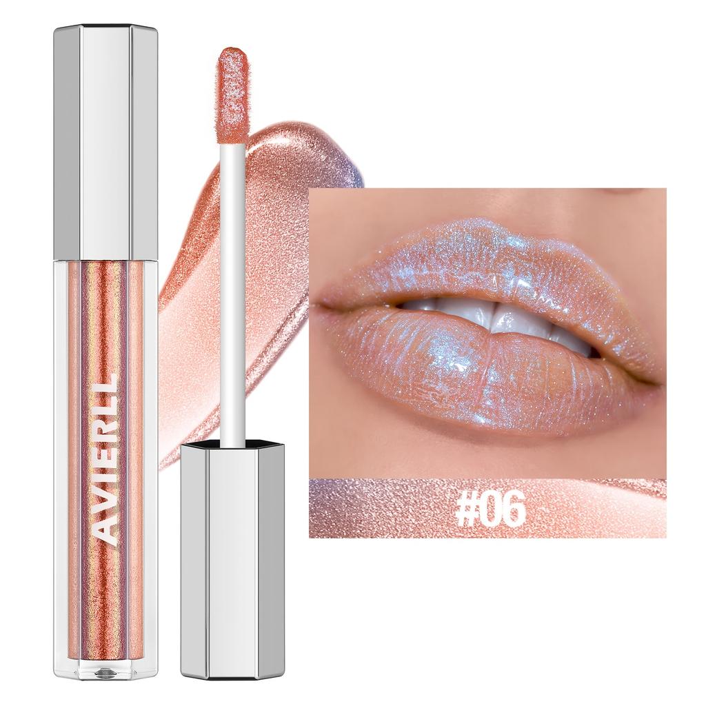8 Colors Shimmer Lip Gloss Set Moisturizing Plumping High Shine Lip Glaze Long Lasting Non Sticky Glossy Lip Makeup for Women