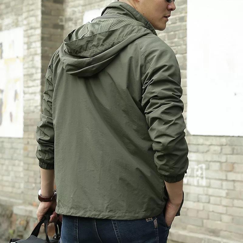 Men's Thin Jacket Outdoor Military Assault Hooded Waterproof Mountaineering Suit Men's Windbreaker Jacket