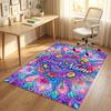 Floral Garden Theme Crystal Velvet Rug Personalized Custom Name Text Soft Floor Mat Home Decor