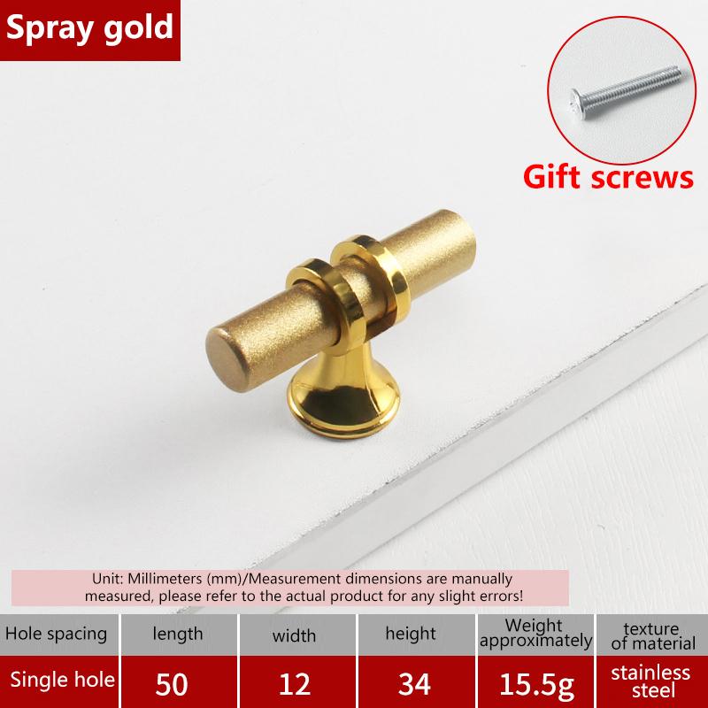 Modern Black Gold Cabinet Handles - Solid Drawer Knobs For Kitchen Furniture With Zinc Alloy Material