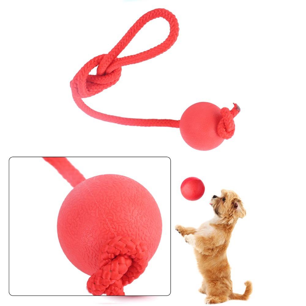 Round Shape Dog Chew Ball Cotton Rope Dog Elastic Toy Puppy Molar Toy  Outdoor Fetch Game