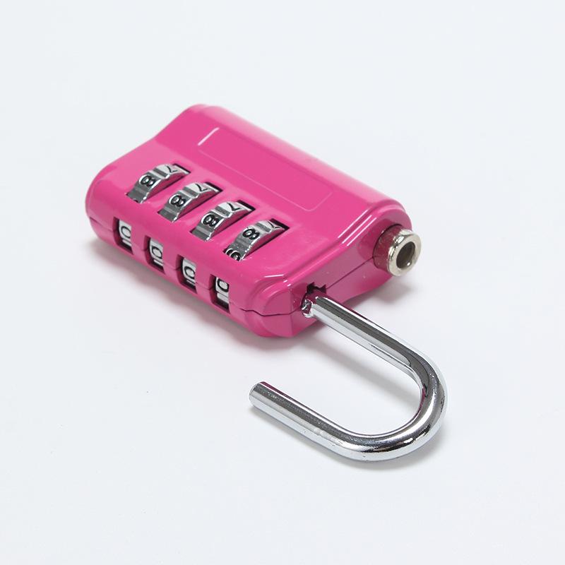 Zinc Alloy 4-Digit Anti-theft Password Padlock for Suitcase, Gym Locker, or Door Lock