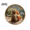 Recovery Gift Token Monkey Commemorative Coin Baby Hugging Plush Toy Challenge Motivational Display Double-Sided Collectible Animal Inspirational for