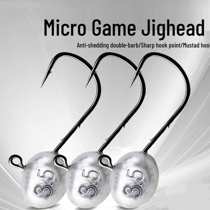 

Lure Mudsta Micro Jig Head Hook 4x Reinforced Anti-Shedding Small Round Fish Hook 6g 1# Hook