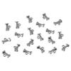 120pcs Sliver Alloy Pet Dog Bone Charms Dog Bone Shaped Pet Dog Bone Charms  for DIY Crafts