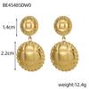 CARLIDANA Fashion Jewelry Retro Star Heart Stud Earrings Round Hammered Pvd Gold Plated Stainless Steel Chunky Drop Earrings