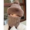 Winter Winter Ear Protection Mask Integrated Hat Outdoor Thickened Cycling Fleece Windproof Cycling Scarf Warm Baotou
