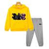 Autumn Black Panther Hoodie Fleece Sweatshirt Kawaii Jacket 2pcs pullover+Pant Boy Girls Hooded Spors Sets Kids Boutique Clothes
