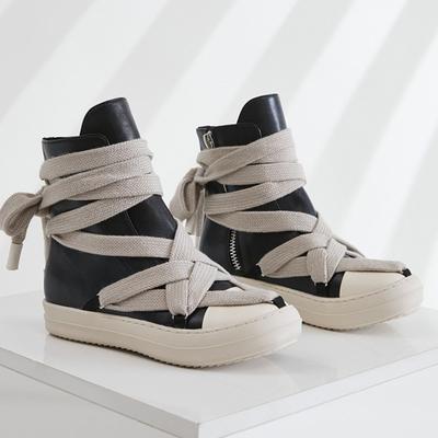 Fashion 2024 High Top Sneakers Platform Corss Tied Men's Casual Boot Shoes Women Sneakers Designed Causal Flats Ankle Botas Size 44