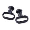 4Pcs Universal Rubber 5.5x4.1 cm Motorcycle Front Mudguard Speedometer Cable Guide Holder Black