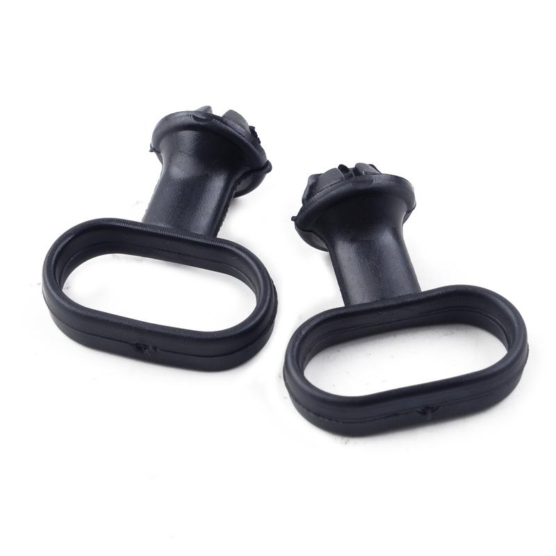 4Pcs Universal Rubber 5.5x4.1 cm Motorcycle Front Mudguard Speedometer Cable Guide Holder Black