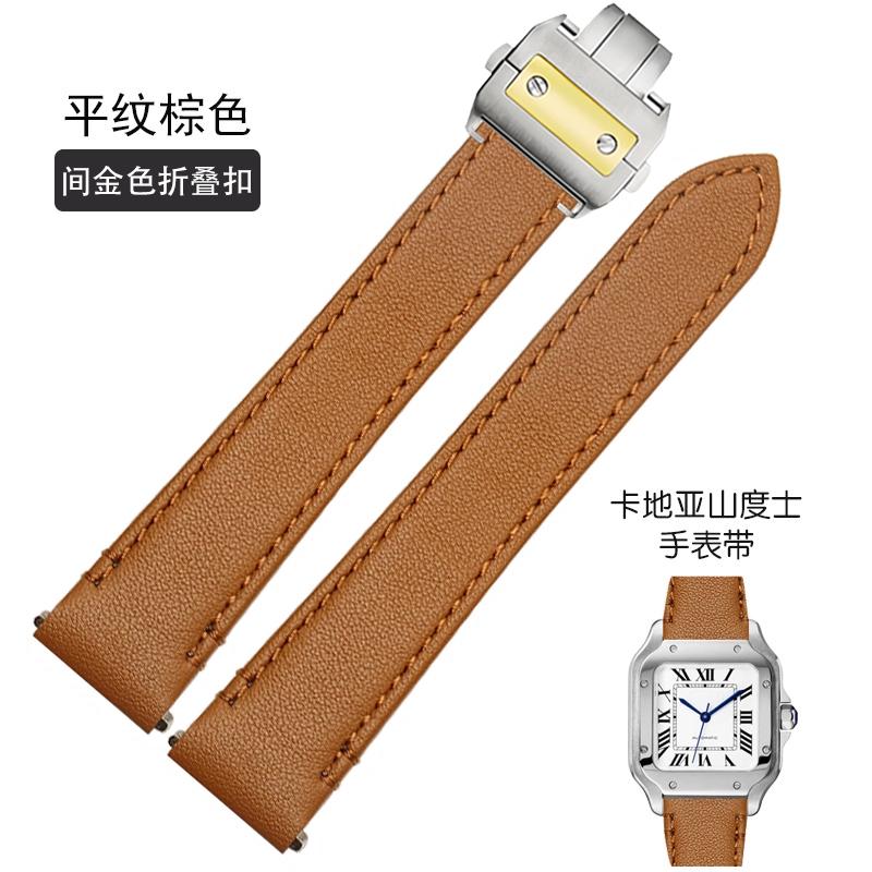 Cinturino per orologio in pelle di mucca di alta qualità Per Cartier Santos WSSA0010 WSSA0018 uomo donna Rilascio rapido Braccialetto in vera pelle 19mm 21mm